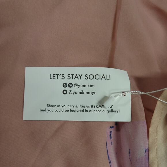 Yumi Kim Reminisce Midi Dress Forget Me Not Flush Keyhole Cut-Out Sz X-Small - Picture 7 of 11